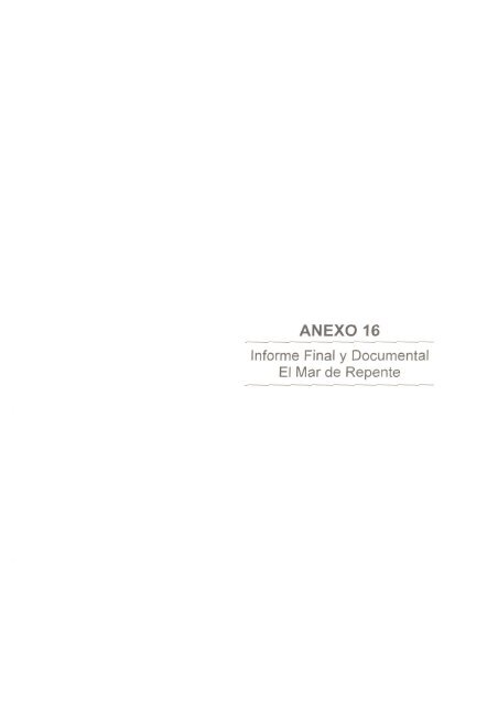 Anexo 16: Informe Final y Documental El Mar de Repente