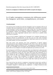 Le Cadre européen commun de référence pour les langues - Ecml.at