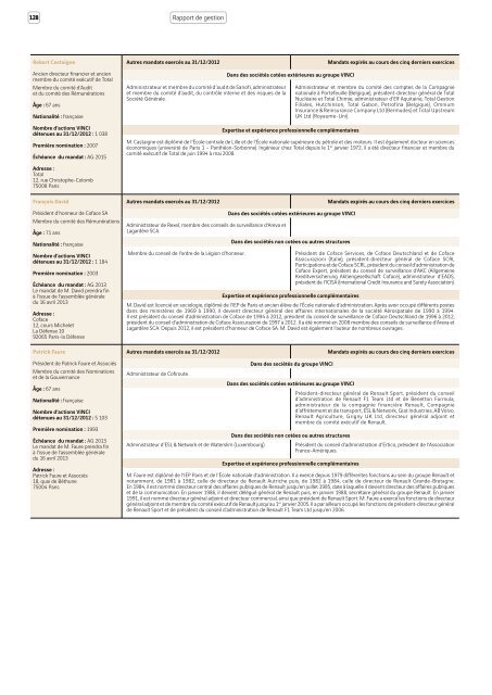 VINCI - Rapport annuel 2012