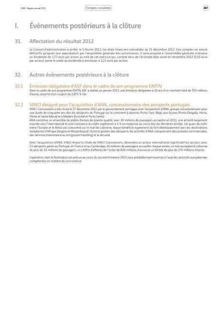 VINCI - Rapport annuel 2012