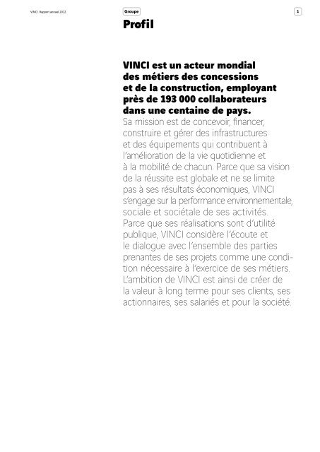 VINCI - Rapport annuel 2012