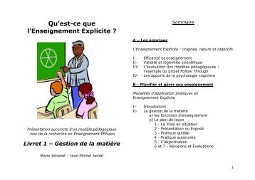 Qu'est-ce que l'Enseignement Explicite ? - La 3e voie…