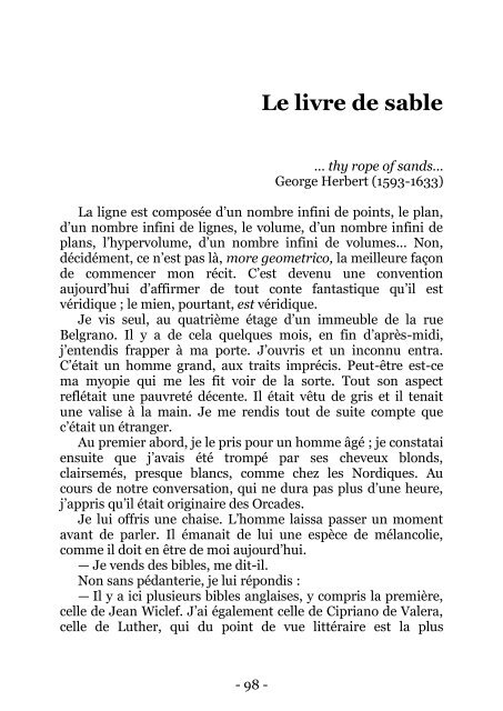 Le livre de sable