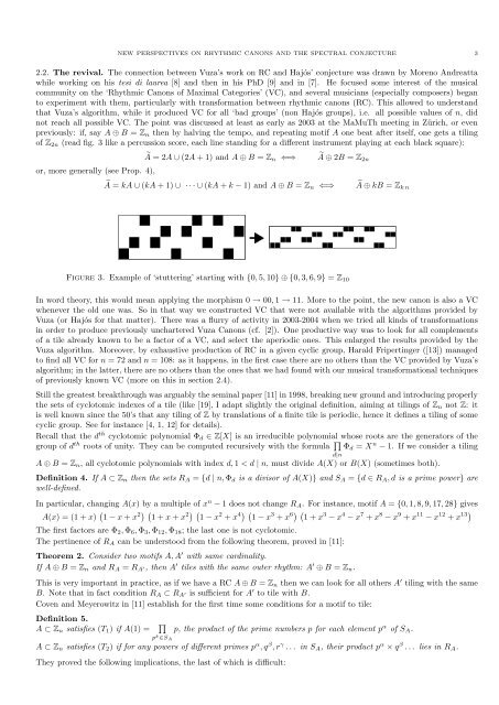 Emmanuel Amiot Modèles algébriques et algorithmes pour la ...