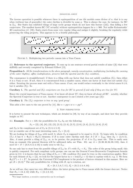 Emmanuel Amiot Modèles algébriques et algorithmes pour la ...