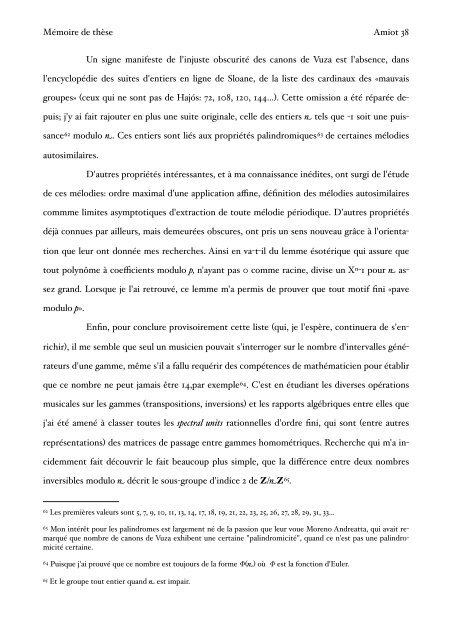 Emmanuel Amiot Modèles algébriques et algorithmes pour la ...