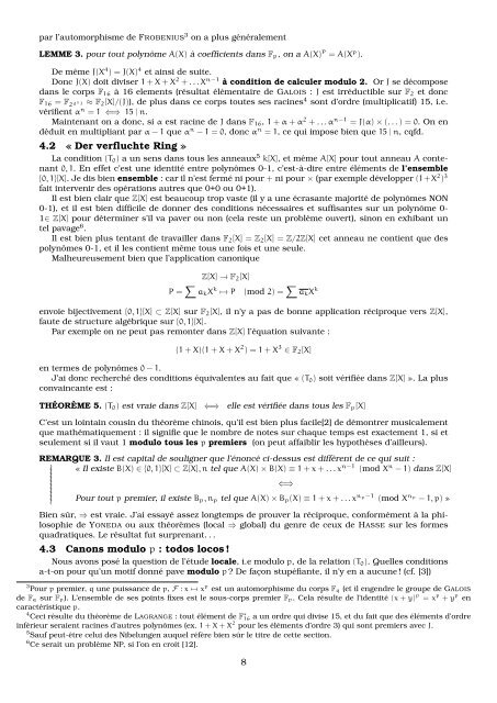 Emmanuel Amiot Modèles algébriques et algorithmes pour la ...