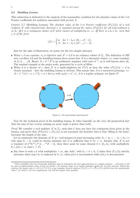 Emmanuel Amiot Modèles algébriques et algorithmes pour la ...