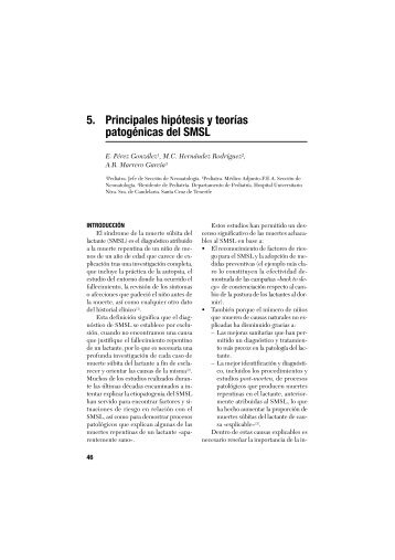 5. Principales hipótesis y teorías patogénicas del SMSL - Asociación ...