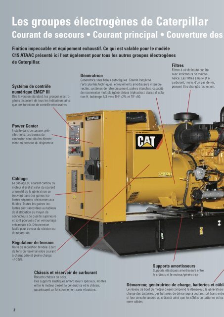 GROUPES ÉLECTROGÈNES CATERPILLAR - Avesco AG