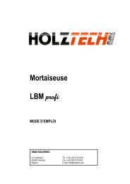 Mortaiseuse LBM profi MODE D'EMPLOI - Holztech