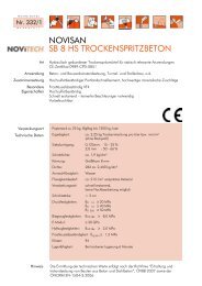 NOVISAN SB 8 HS TROCKENSPRITZBETON - Schretter & CIE