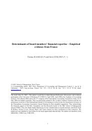 Determinants of board members' financial expertise – Empirical ...