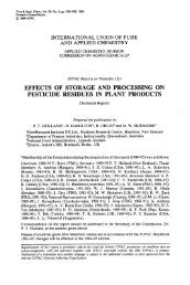 effects of storage and processing on pesticide residues in ... - IUPAC