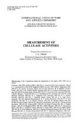 MEASUREMENT OF CELLULASE ACTIVITIES - IUPAC
