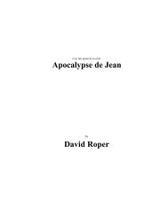 Apocalypse de Jean David Roper - Biblecourses.com