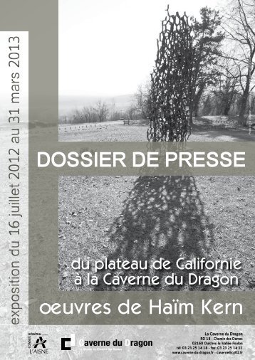 oeuvres de Haïm Kern DOSSIER DE PRESSE - Caverne du Dragon