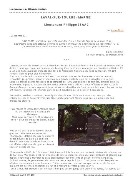 LES MONUMENTS AUX MORTS - Memorial-GenWeb