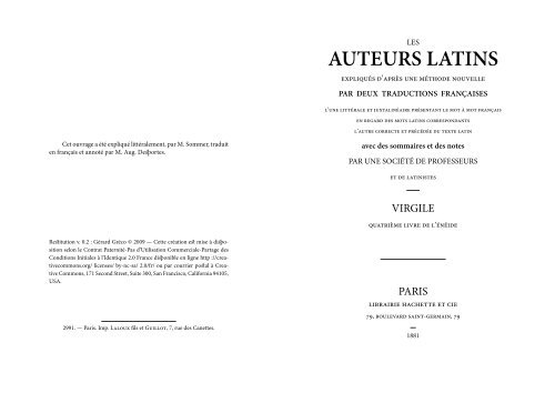 AUTEURS LATINS - latin, grec, juxta