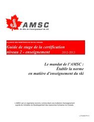 Guide de stage de la certification niveau 2 ... - SnowPro.com