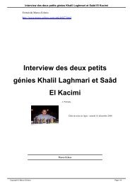 Interview des deux petits génies Khalil Laghmari et ... - Maroc-Echecs