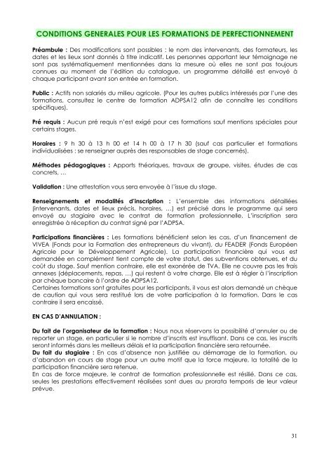 Catalogue des formations 2012-2013 - ADPSA Aveyron