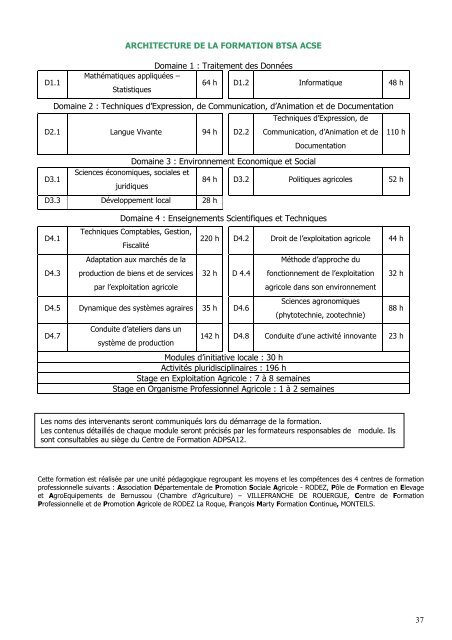 Catalogue des formations 2012-2013 - ADPSA Aveyron