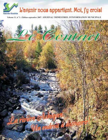 Le Contact - Septembre 2007 - Municipalité de Sainte-Sophie