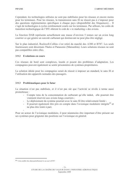 Étude de la chaîne de valeur dans l'industrie aéronautique - Dgcis