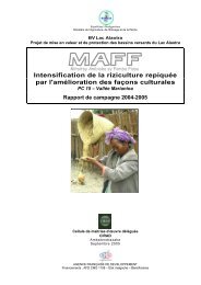 Rapport de campagne 2004-2005 - Le Cirad à Madagascar