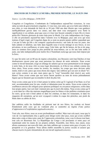 DISCOURS DE PATRICE LUMUMBA.pdf - Pole Institute