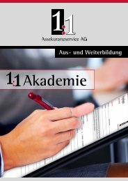 Aus- und Weiterbildung - 1:1 Assekuranzservice AG