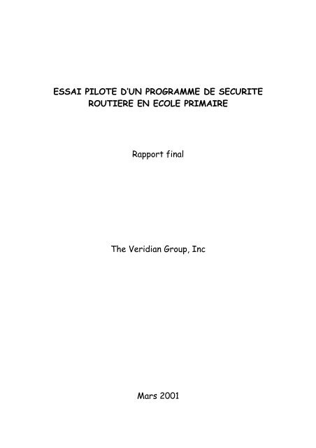 Rapport final - Fondation MAIF