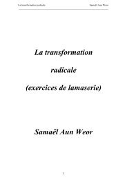 La transformation radicale (exercices de lamaserie) - Gnose de ...