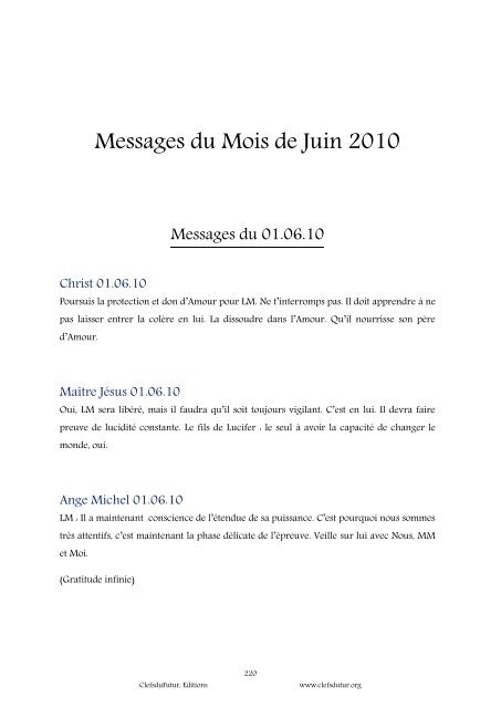 Les Messages de l'Année - Clefs du Futur