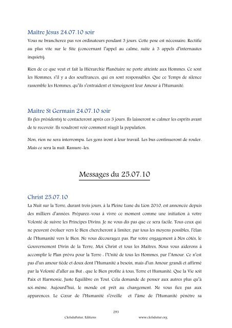 Les Messages de l'Année - Clefs du Futur