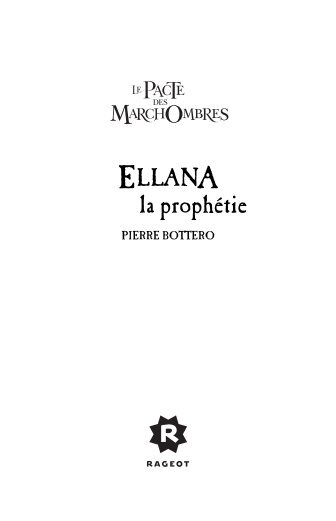 ELLANA la prophétie - Fnac