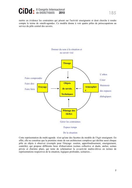 Gestes professionnels, communauté discursive disciplinaire scolaire ...