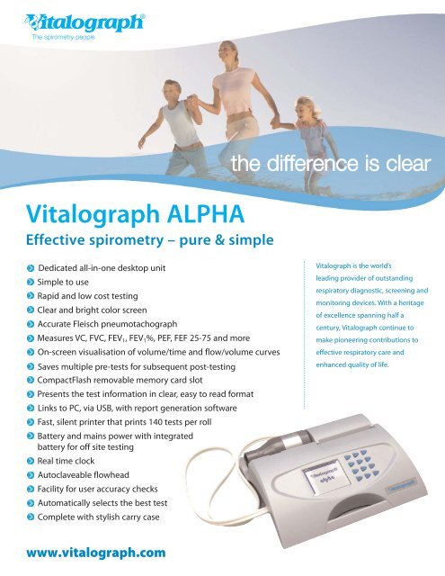 vitalograph spirometer manual Vitalograph alpha spirometer (powers up) with carefusion manual.