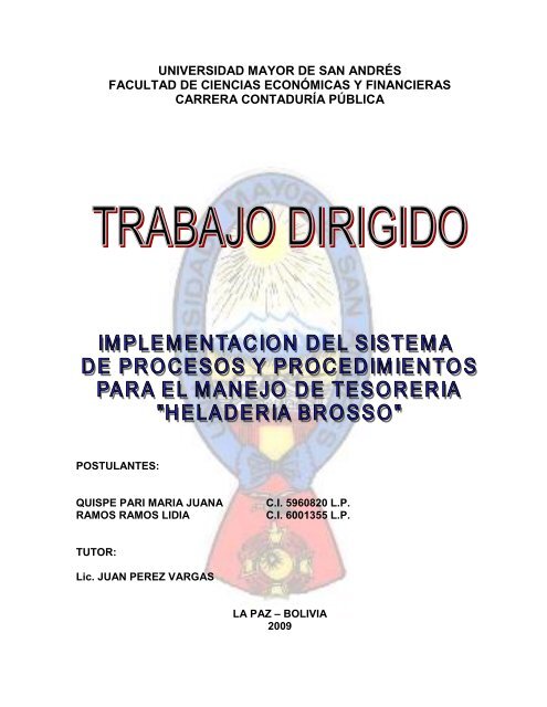 implementacion del sistema de procesos y procedimientos para el ...