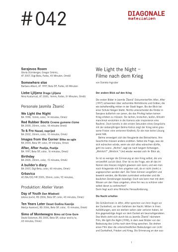 Material - We Light the Night - Diagonale 2008