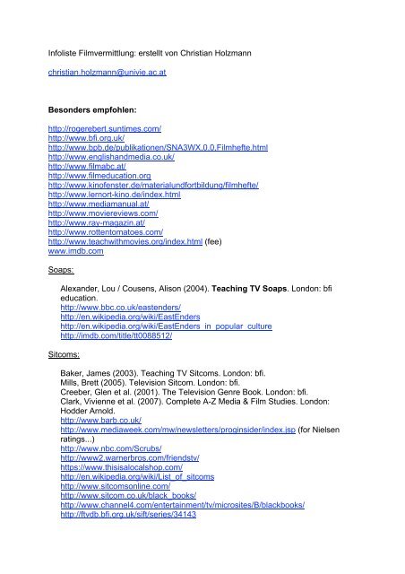 Infoliste Christian Holzmann.pdf - Diagonale 2008