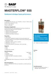 MASTERFLOW® 935 - La gamme Building Systems - Basf