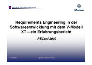 neering in der Software-Entwicklung mit dem V ... - REConf 2009