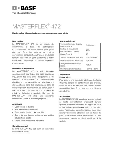 MASTERFLEX 472 - BASF Construction Chemicals