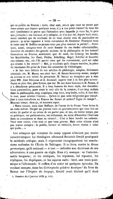 La Revue Germanique de Dollfus et Nefftzler, 1858-1858