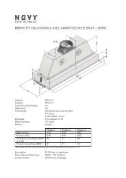 878 hotte encastrable avec amortisseur de bruit – verre - Novy