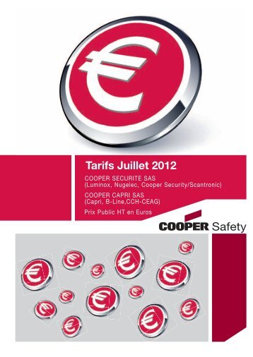 Tarifs Juillet 2012 - Cooper