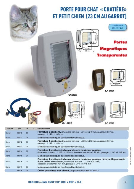 CATALOGUE TARIF 2010-2011