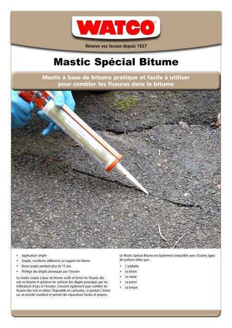 Mastic Spécial Bitume - Watco